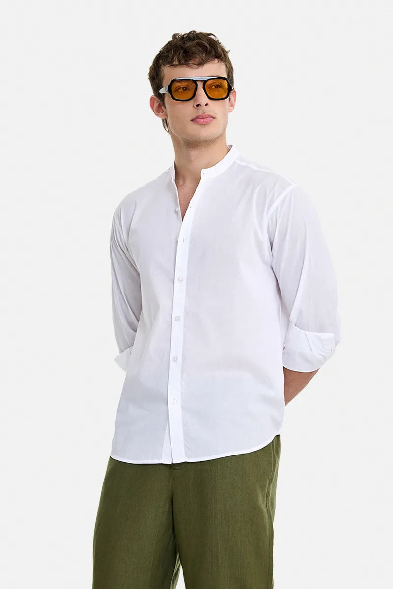 (Sample) 100% Cotton Mandarin Voile Shirt