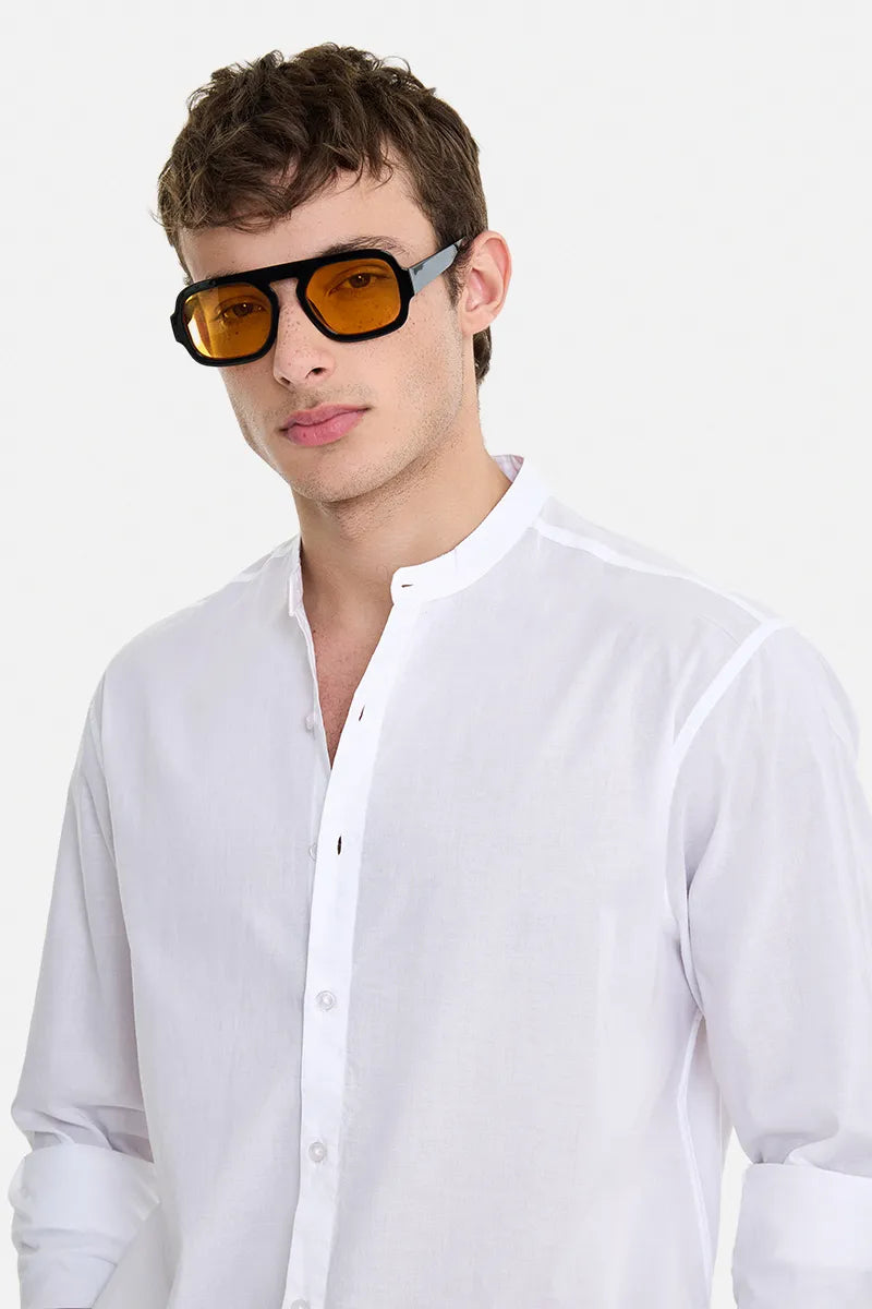 (Sample) 100% Cotton Mandarin Voile Shirt
