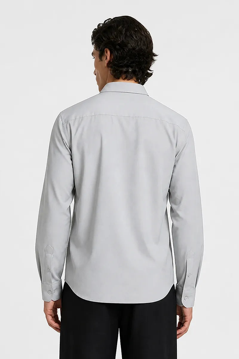 (Sample) Regular Fit Light Grey Shirt