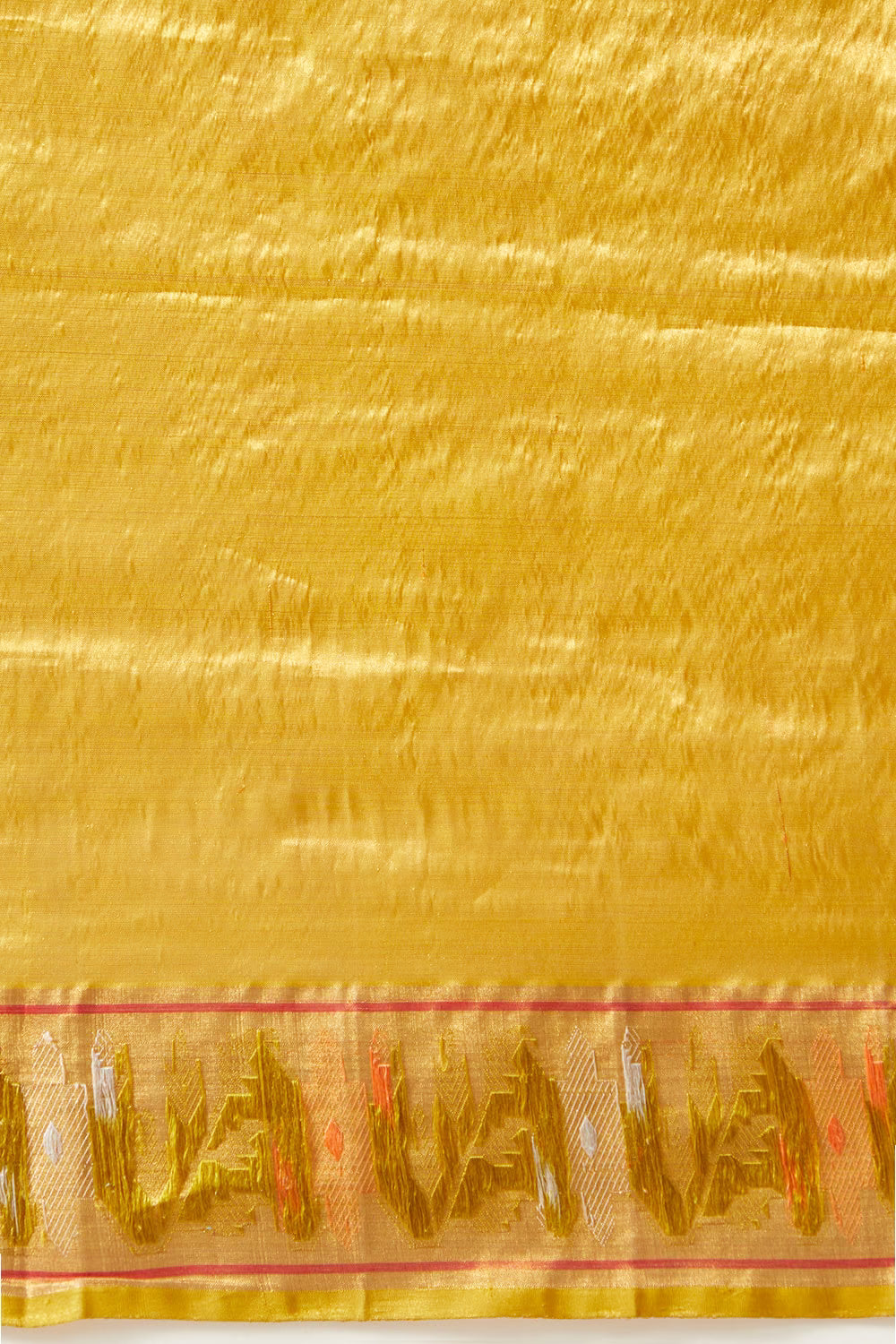 (Sample) Light Orange Pure Organza Tissue Kanjivaram Saree with Unstitched Blouse Piece