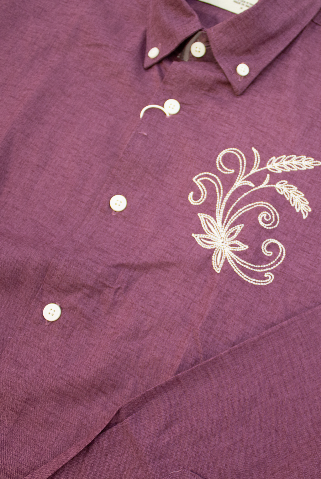Deep Maroon Textured Cotton-Linen Blend Shirt